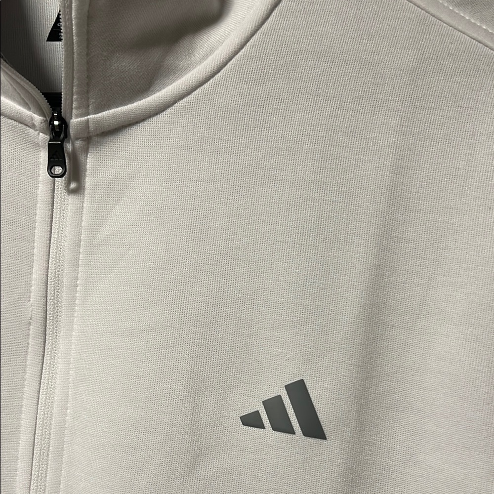 Brand New Adidas White Sportswear 1/4 Zip Up Pullover Sweats Long Sleeve Top! - Picture 4 of 11